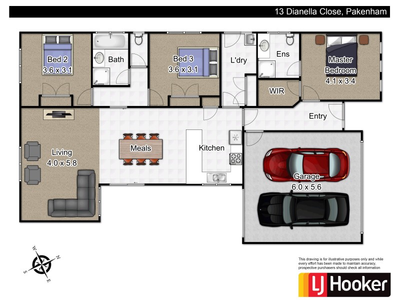 13 Dianella Close, Pakenham VIC 3810 Floorplan
