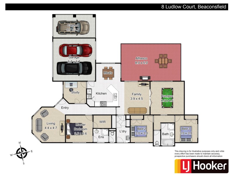 8 Ludlow Court, Beaconsfield VIC 3807 Floorplan