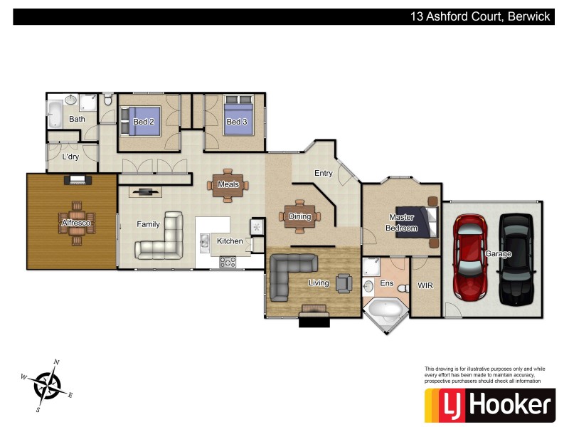 13 Ashford Court, Berwick VIC 3806 Floorplan