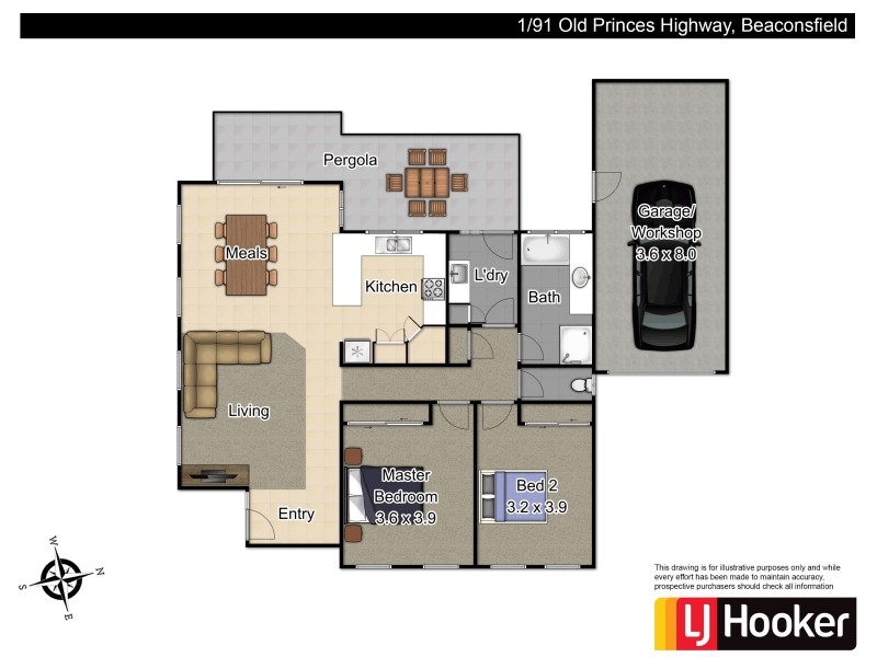 1/91 Old Princes Highway, Beaconsfield VIC 3807 Floorplan