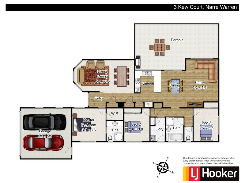3 Kew Court, Narre Warren VIC 3805 Floorplan