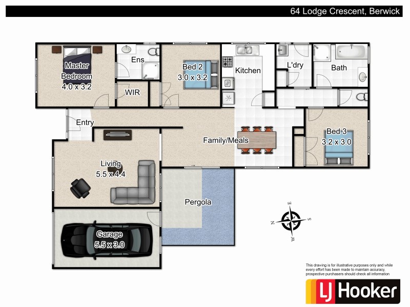 64 Lodge Crescent, Berwick VIC 3806 Floorplan