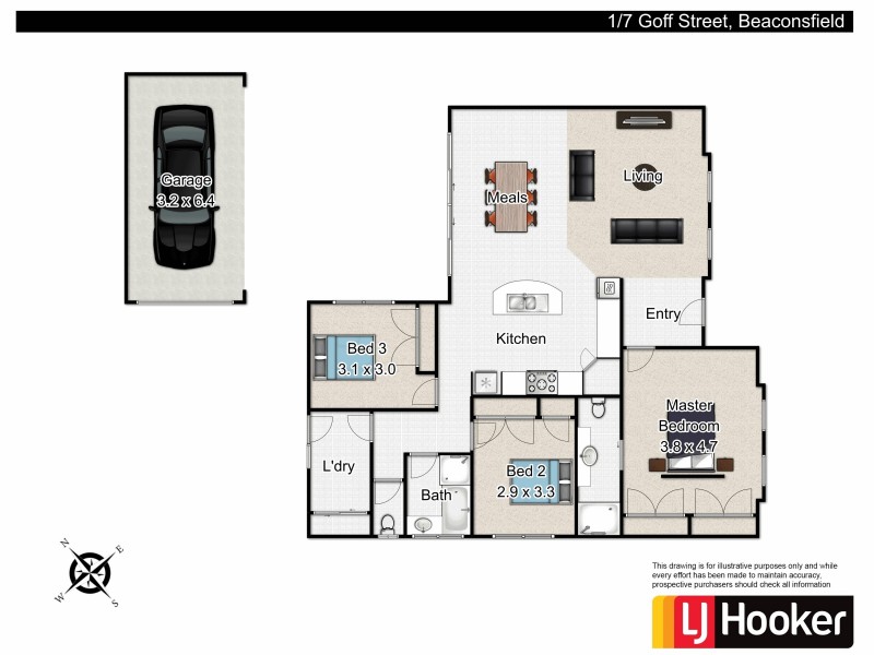 1/7 Goff Street, Beaconsfield VIC 3807 Floorplan