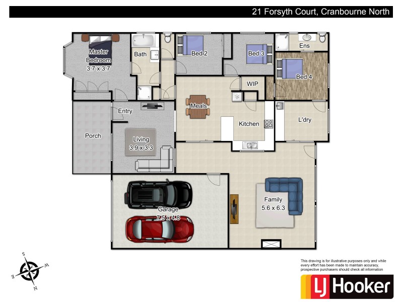 21 Forsyth Court, Cranbourne North VIC 3977 Floorplan