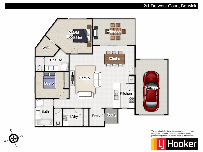 2/1 Derwent Court, Berwick VIC 3806 Floorplan
