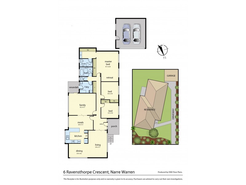 6 Ravensthorpe Crescent, Narre Warren VIC 3805 Floorplan