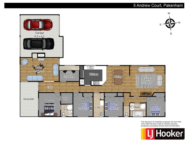 5 Andrew Court, Pakenham VIC 3810 Floorplan