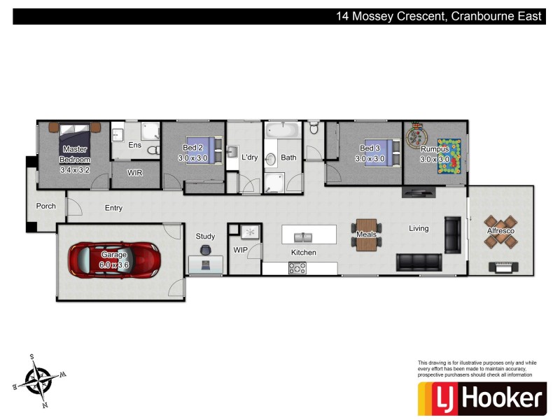 14 Mossey Crescent, Cranbourne East VIC 3977 Floorplan
