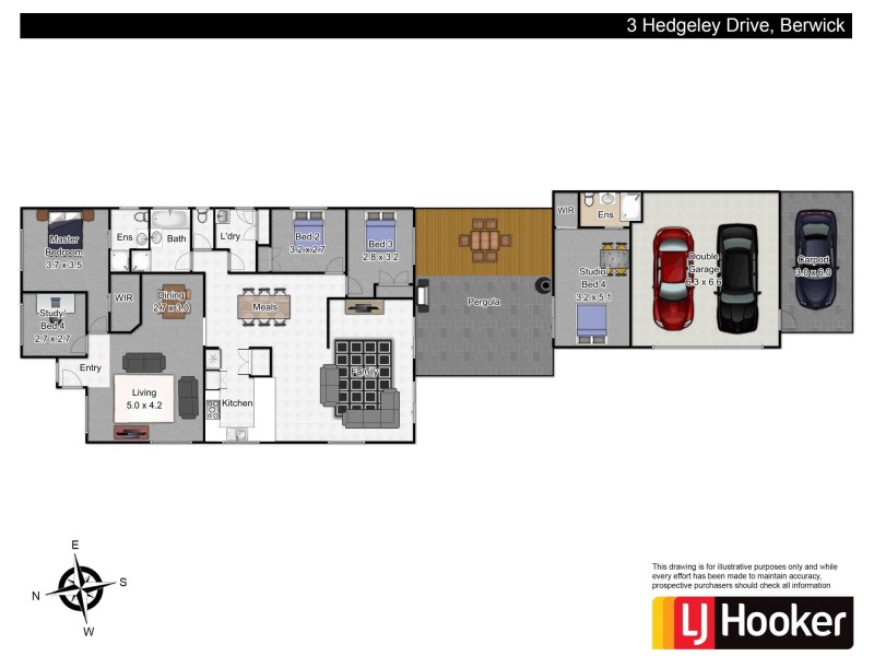 3 Hedgeley Drive, Berwick VIC 3806 Floorplan