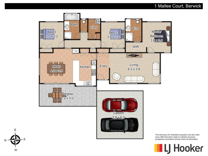 1 Mallee Court, Berwick VIC 3806 Floorplan