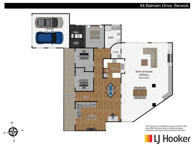 64 Balmain Drive, Berwick VIC 3806 Floorplan