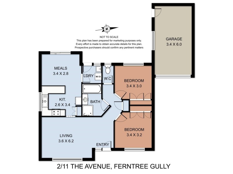 2/11 The Avenue, Ferntree Gully VIC 3156 Floorplan
