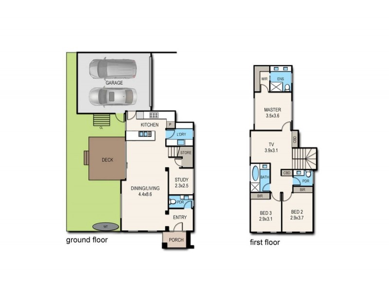 1/96 David Street North, Knoxfield VIC 3180 Floorplan