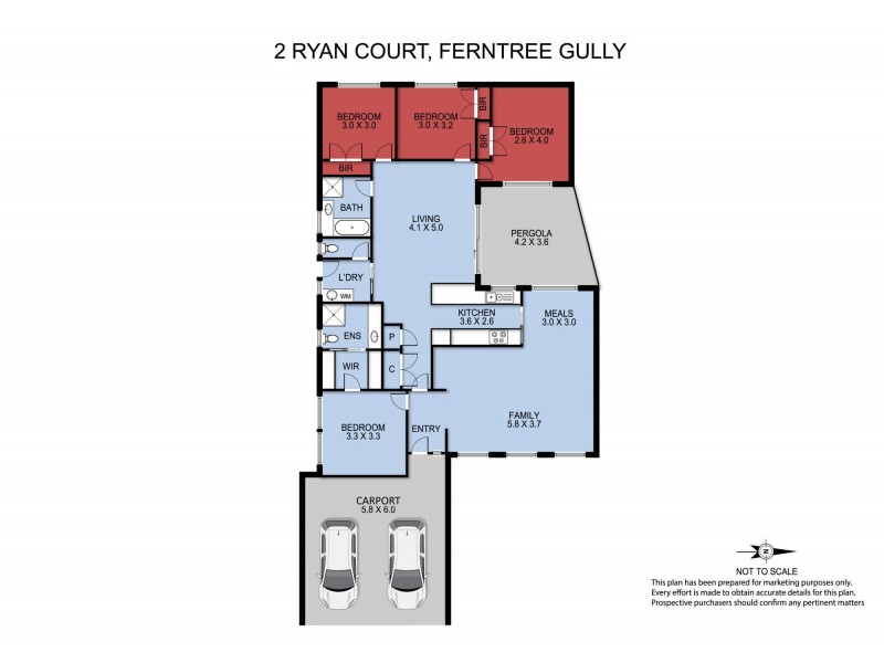 2 Ryan Court, Ferntree Gully VIC 3156 Floorplan