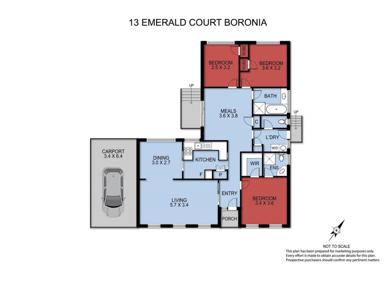 13 Emerald Court, Boronia VIC 3155 Floorplan