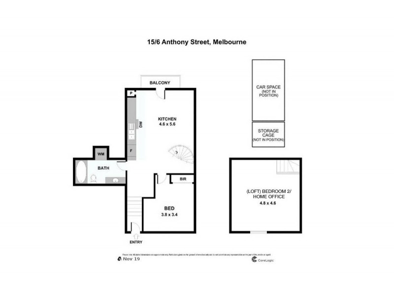 15/6 Anthony Street, Melbourne VIC 3000 Floorplan