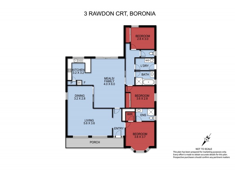 3 Rawdon Court, Boronia VIC 3155 Floorplan