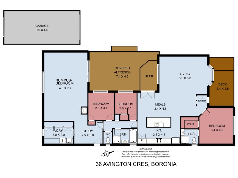 36 Avington Crescent, Boronia VIC 3155 Floorplan