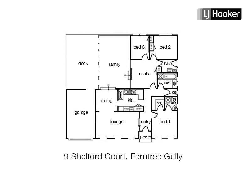 9 Shelford Court, Ferntree Gully VIC 3156 Floorplan