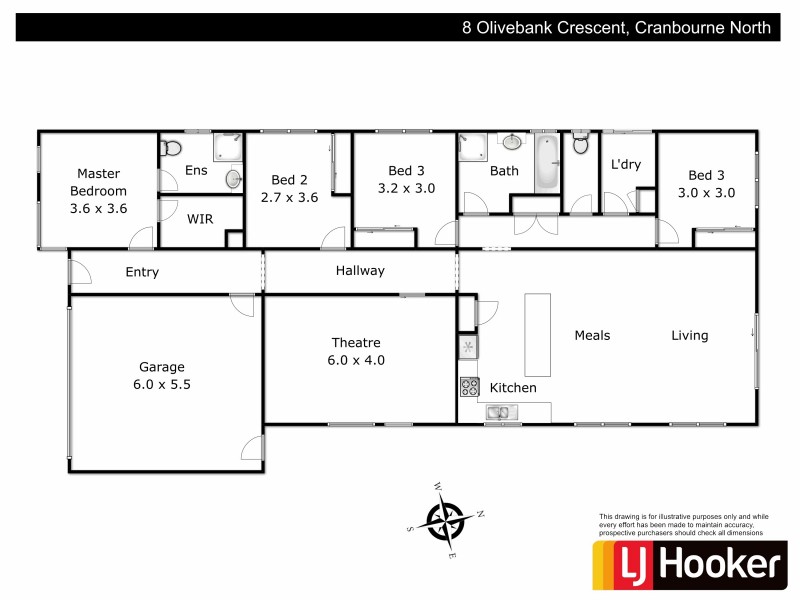 8 Olivebank Crescent, Cranbourne North VIC 3977 Floorplan