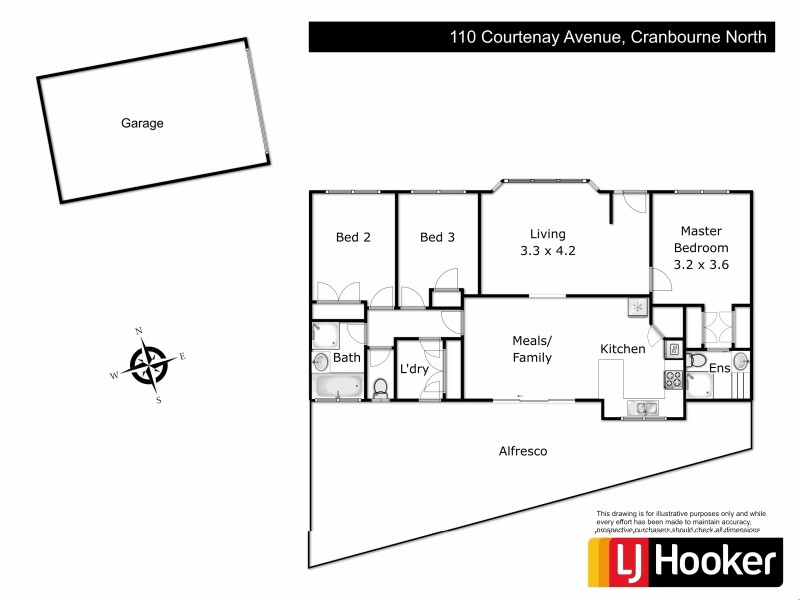 110 Courtenay Avenue, Cranbourne North VIC 3977 Floorplan