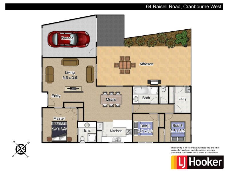 64 Raisell Road, Cranbourne West VIC 3977 Floorplan