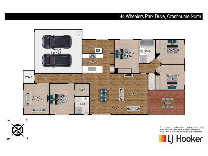 44 Wheelers Park Drive, Cranbourne North VIC 3977 Floorplan