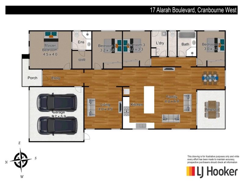 17 Alarah Boulevard, Cranbourne West VIC 3977 Floorplan