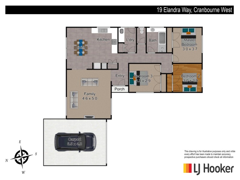 19 Elandra Way, Cranbourne West VIC 3977 Floorplan