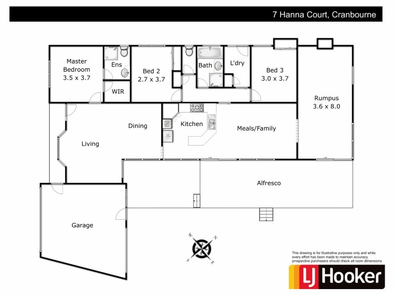 7 Hannah Court, Cranbourne VIC 3977 Floorplan