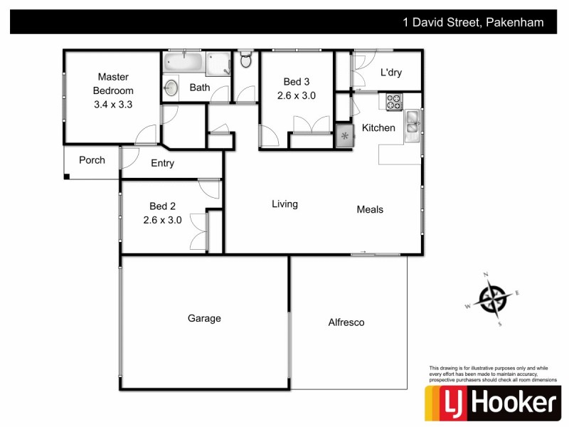 1 David Street, Pakenham VIC 3810 Floorplan