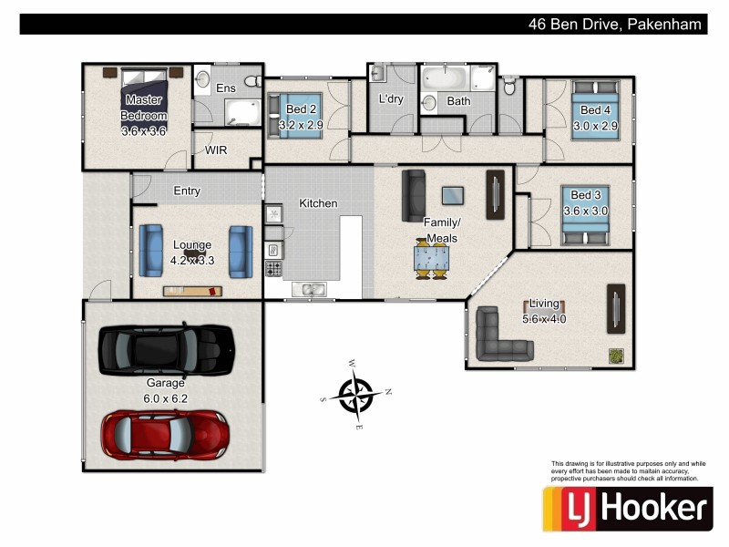 46 Ben Drive, Pakenham VIC 3810 Floorplan
