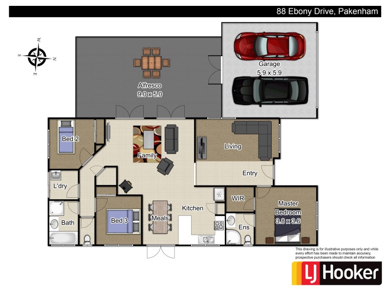 88 Ebony Drive, Pakenham VIC 3810 Floorplan