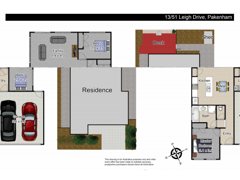 13/51 Leigh Drive, Pakenham VIC 3810 Floorplan