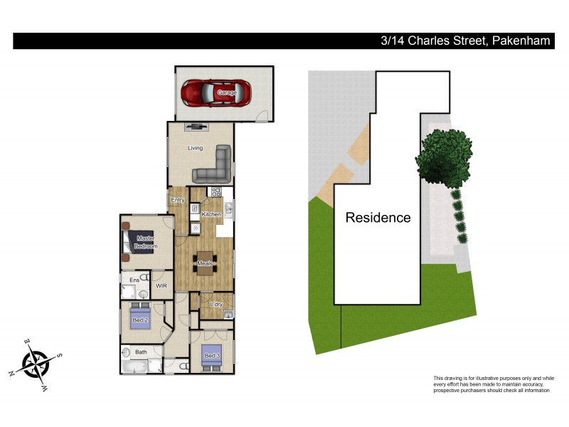 3/14 Charles Street, Pakenham VIC 3810 Floorplan