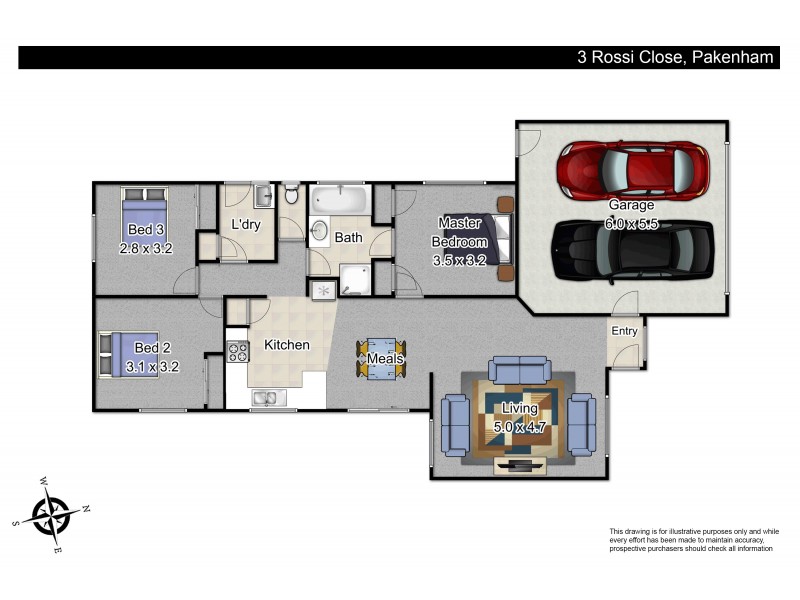 3 Rossi Close, Pakenham VIC 3810 Floorplan
