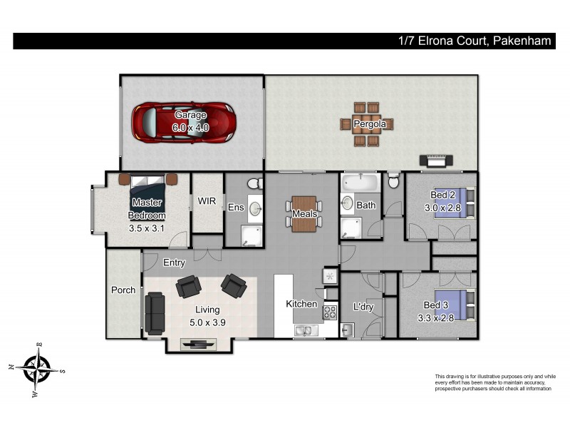 1/7 Elrona Court, Pakenham VIC 3810 Floorplan