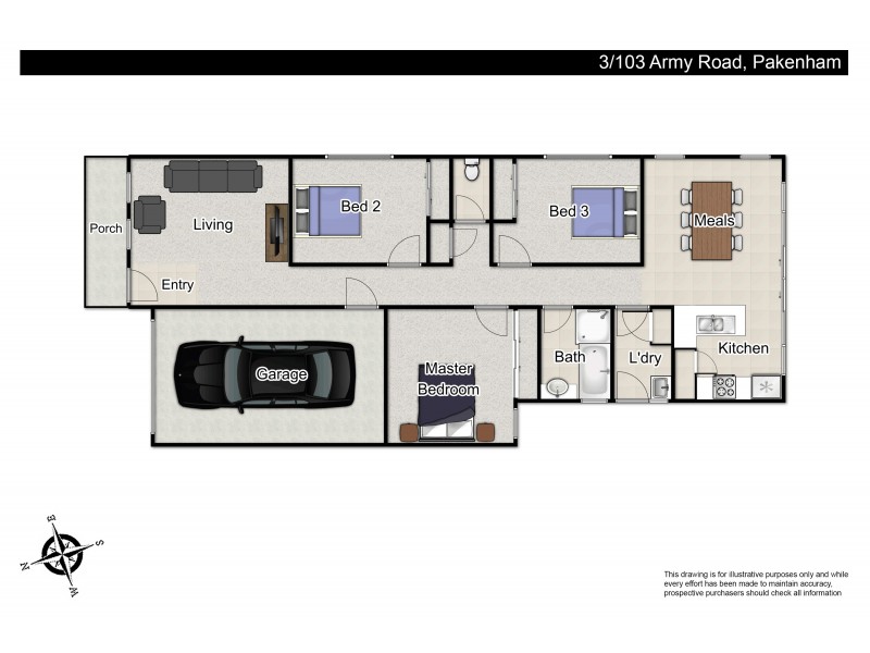 3/103 Army Road, Pakenham VIC 3810 Floorplan