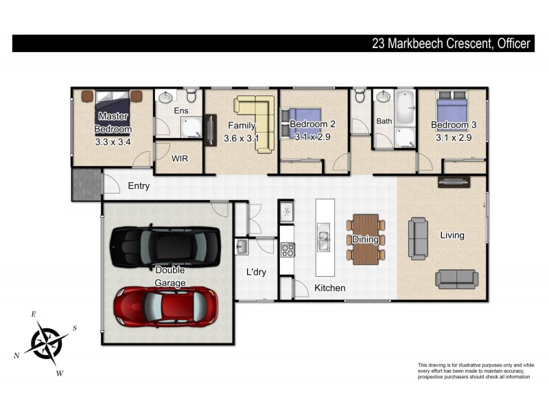 23 Markbeech Crescent, Officer VIC 3809 Floorplan
