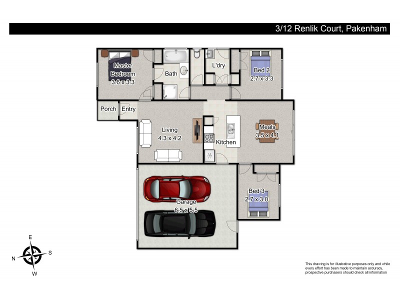 3/12 Renlik Court, Pakenham VIC 3810 Floorplan