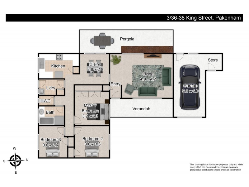 3/36 King Street, Pakenham VIC 3810 Floorplan