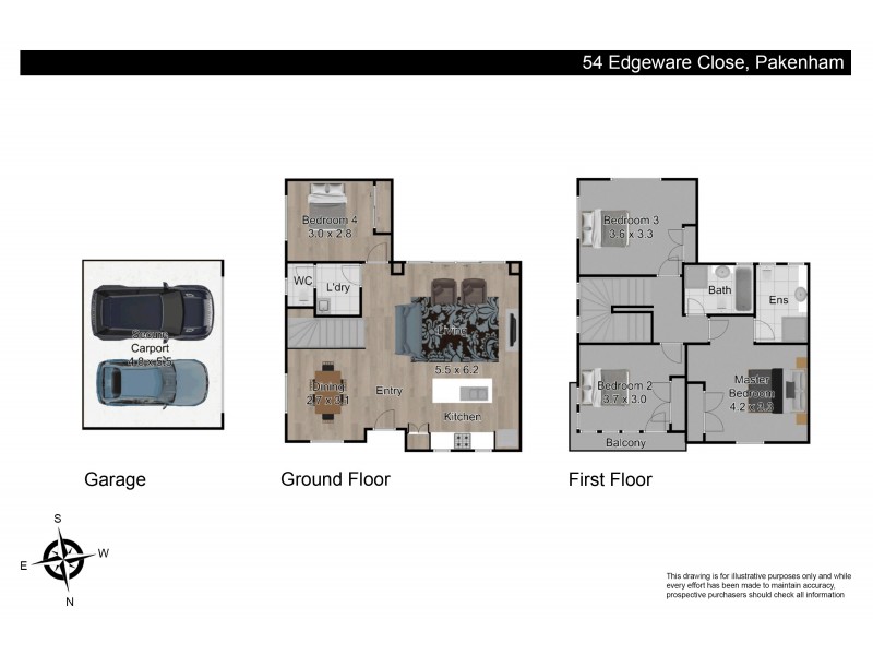 54 Edgeware Close, Pakenham VIC 3810 Floorplan
