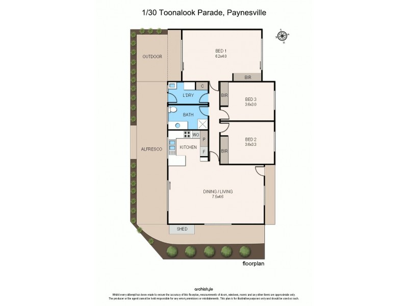 1/30 Toonalook Parade, Paynesville VIC 3880 Floorplan