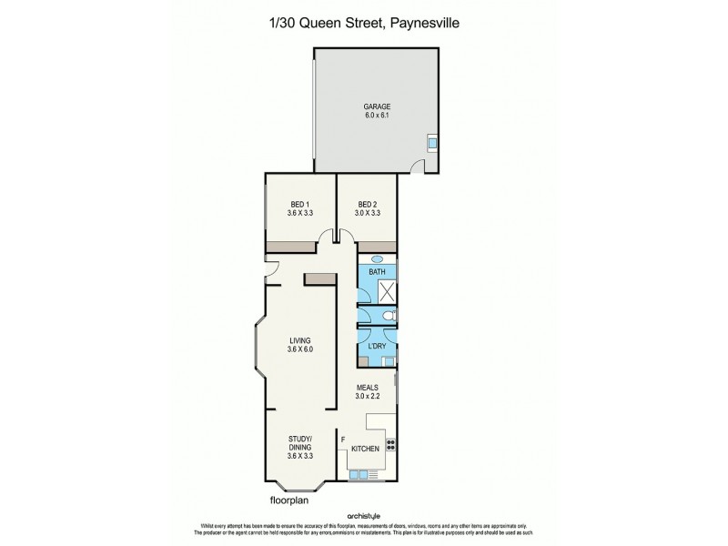 Unit 1/30 Queen Street, Paynesville VIC 3880 Floorplan