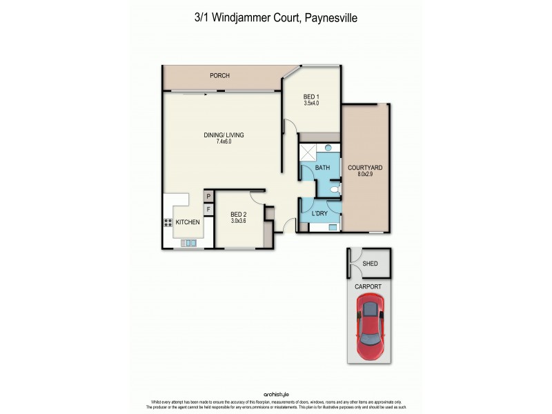 Unit 3/1 Windjammer Court, Paynesville VIC 3880 Floorplan