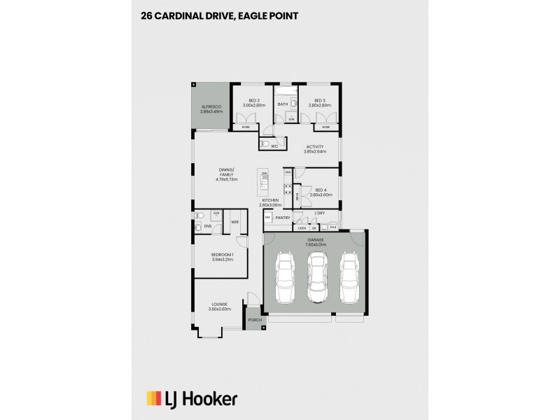 26 Cardinal Drive, Eagle Point VIC 3878 Floorplan