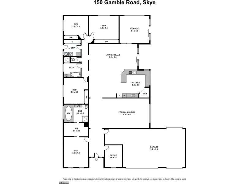 150 Gamble Road, Skye VIC 3977 Floorplan