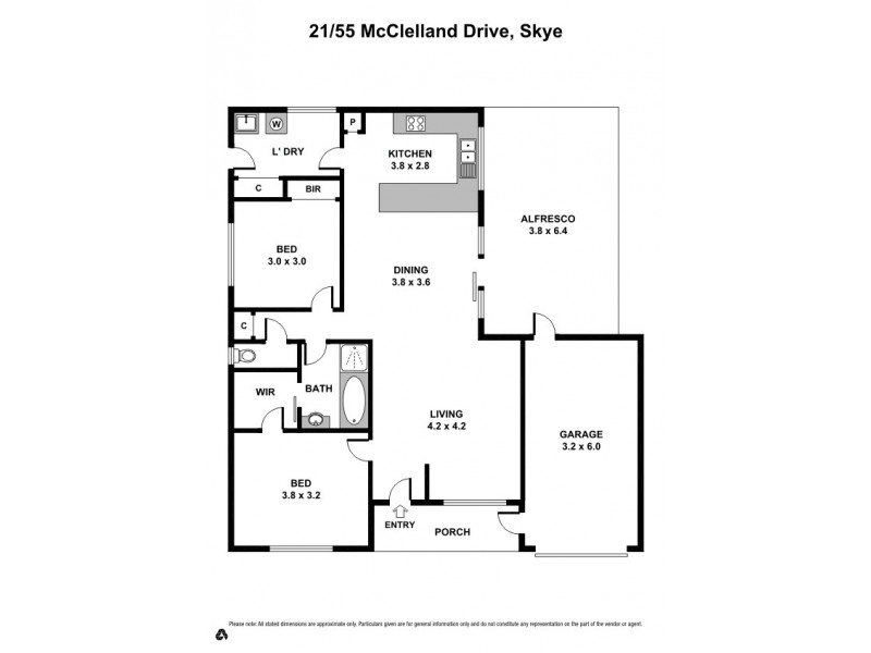 Unit 21/55 McClelland Drive, Skye VIC 3977 Floorplan