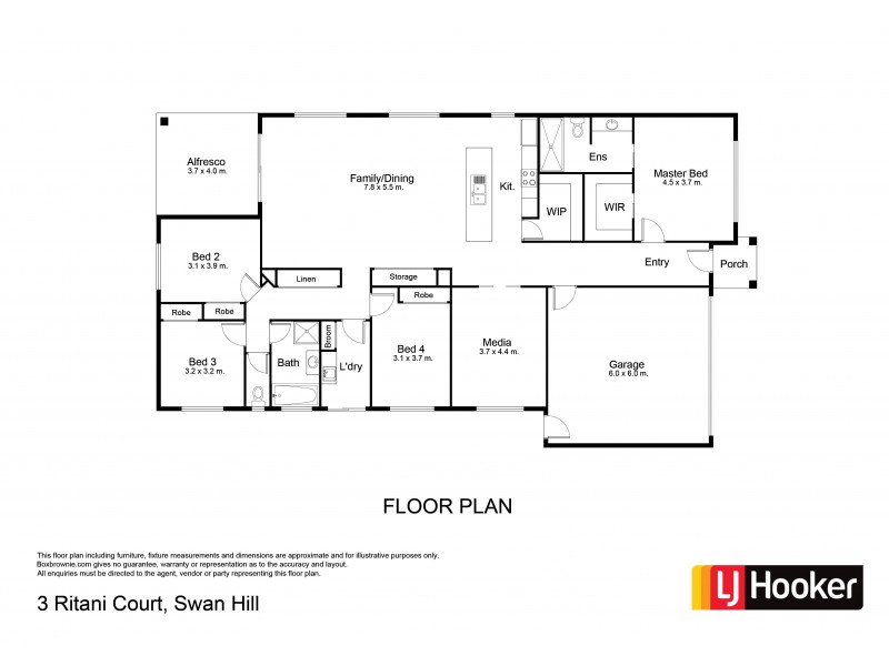 3 Ritani Court, Swan Hill VIC 3585 Floorplan