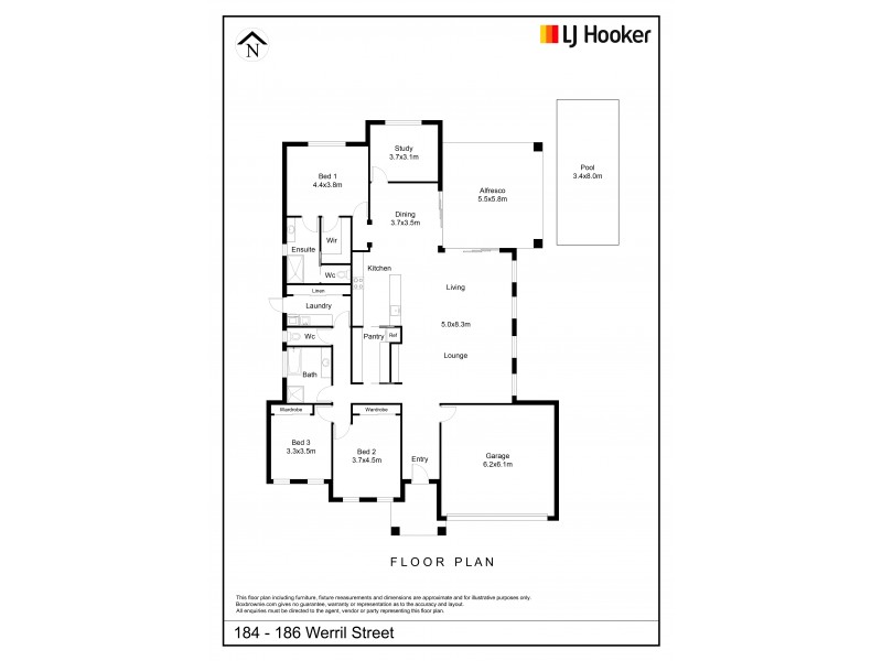 184 – 186 Werril Street, Swan Hill VIC 3585 Floorplan